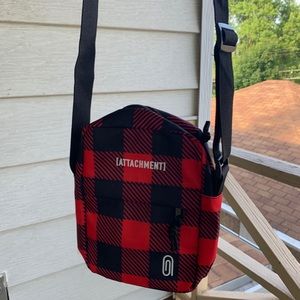 Plaid [attachment] crossbody purse